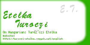 etelka turoczi business card